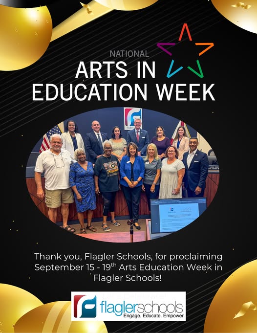 Board members declaring National Arts in Education Week, celebrating the transformative power of arts in education.